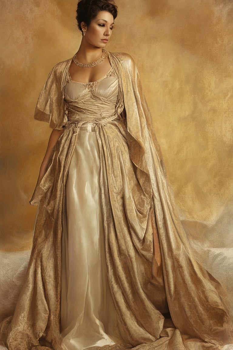 A nostalgic depiction of a bygone era, 'Legend Classic' captures the essence of vintage grandeur. A regal figure, draped in rich velvet, stands majestically against a warm golden backdrop. Soft, muted lighting casts a flattering glow on the subject's distinguished features, while the surrounding environment is bathed in a subtle, cinematic mist.