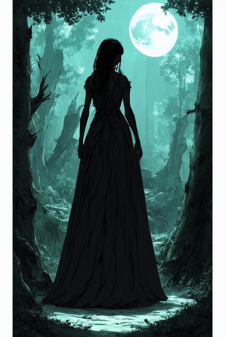 A majestic Flat Honed Chara! In a dimly lit, mystical forest clearing, Chara stands proudly with a flat, polished surface reflecting the ambient moonlight. Her slender figure is set against a backdrop of twisted tree branches and gnarled roots, as if the very earth itself has sculpted her form. The soft glow casts an ethereal aura around her, as if infused with ancient magic.