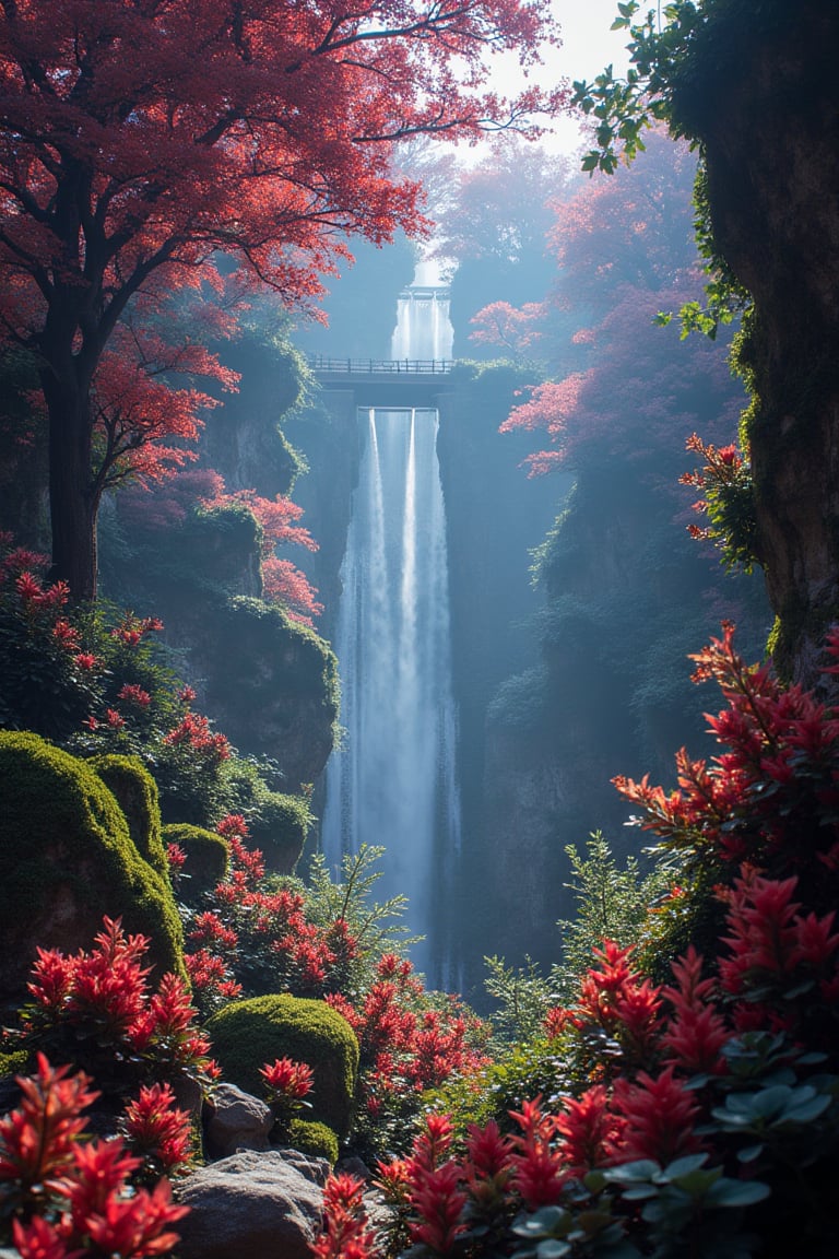 magical planet where everything is vibrant and full of colors where bright trees and flowers 4K    --chaos <30>  --uplight  --q <.25, .5,  2, >、（Eye level angle）、（medium shot）、（photoreal）、（volumetric light）