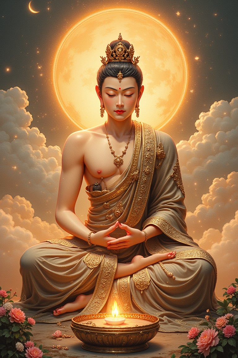 When the Brahmin girl heard this, she threw herself and her limbs were damaged. He helped and waited on him for a long time. And Bai Kong said: May the Buddha be compassionate and quickly tell me that my mother was born in the world, and I am going to die soon, both physically and mentally. At that time, King Tathagata Awakened to the Avalokiteshvara told the Holy Girl: "After you have made offerings, you should return to your home early, sit down and meditate on my name, and then you will know where your mother was born."