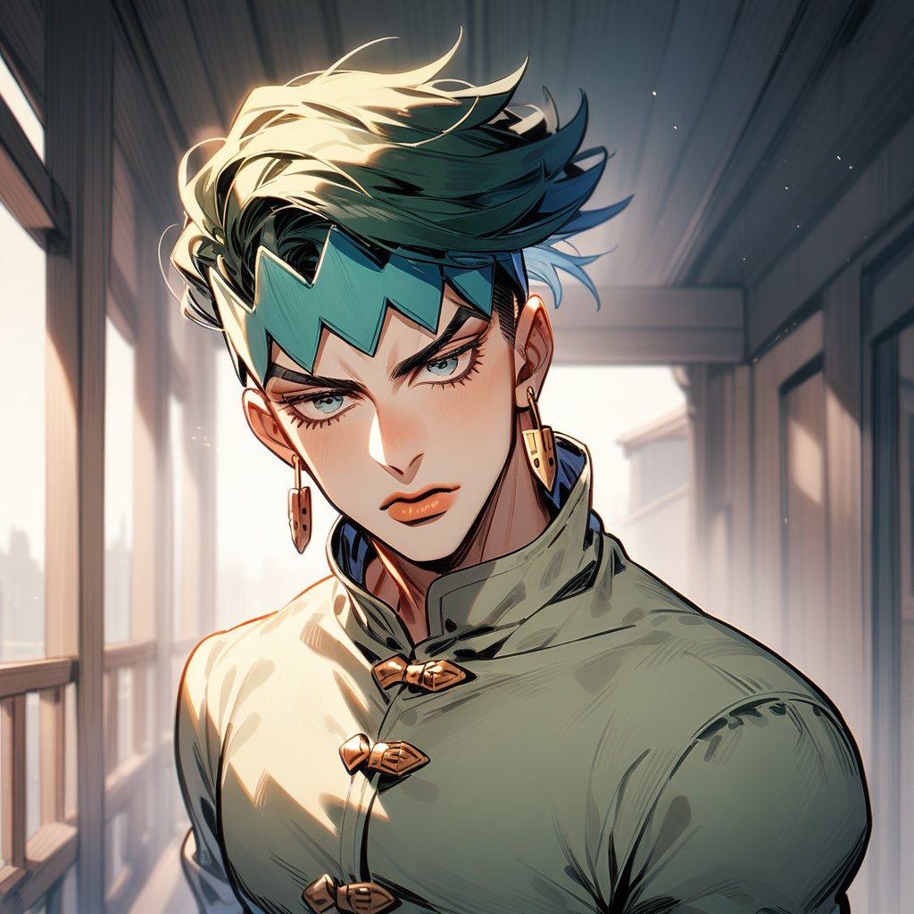 1boy, male focus, kishibe rohan, jojo no kimyou na bouken