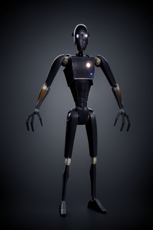 bx commando droid, simple dark background