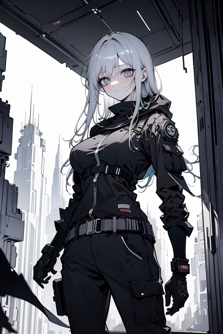 sfw, (intricate details:1.2), ultra sharp, ((ultra-detailed)), cute girl  stands on a balcony above a intricate futuristic city, cyberpunk scape,
BREAK
masterpiece, best quality, very aesthetic, absurdres, sensitive