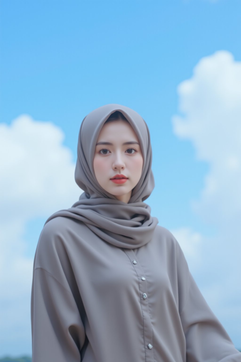 
1girl, solo,hijab , woman, sicakorean, cute korean girl, cute woman, 22year old woman, outdoor, blue sky, white clouds, (full_body_shot), (instagram, instagram style), ((8K, UHD, realistic, photorealistic, masterpiece, ultrahigh-quality, high_detailed)), (hyperrealistic background, detailed background, photorealistic) 