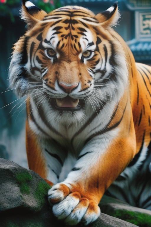 masterpiece, high quality, realistic aesthetic photo ,(HDR:1.2), pore and detailed, intricate detailed, graceful and beautiful textures, RAW photo, 16K,   sharp forcus, vibrant colors, movie Poster,              
ancient ink wash painting, tiger,classical Asian art,Movie Poster,oil painting