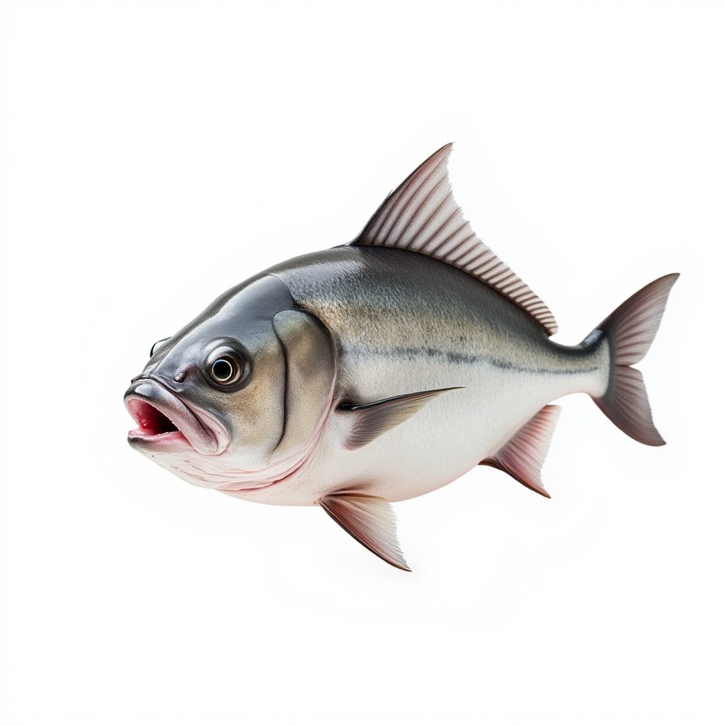 Isolated Object,white background, 32k, 8k, Photorealistic of piranha