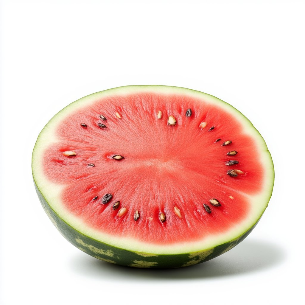 Isolated Object,white background, 32k, 8k, Photorealistic of watermelon