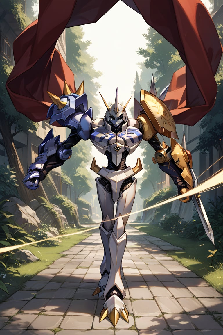 score_9,score_8_up,score_7_up,Beautiful eyes,BREAK,more detail XL,Eyes,source_anime,scenery,Omnimon,omegamon, epic pose, 