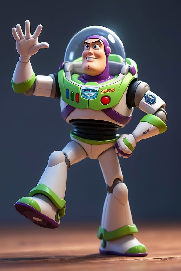 Buzzlightyear, Pixar Style, dynamic pose