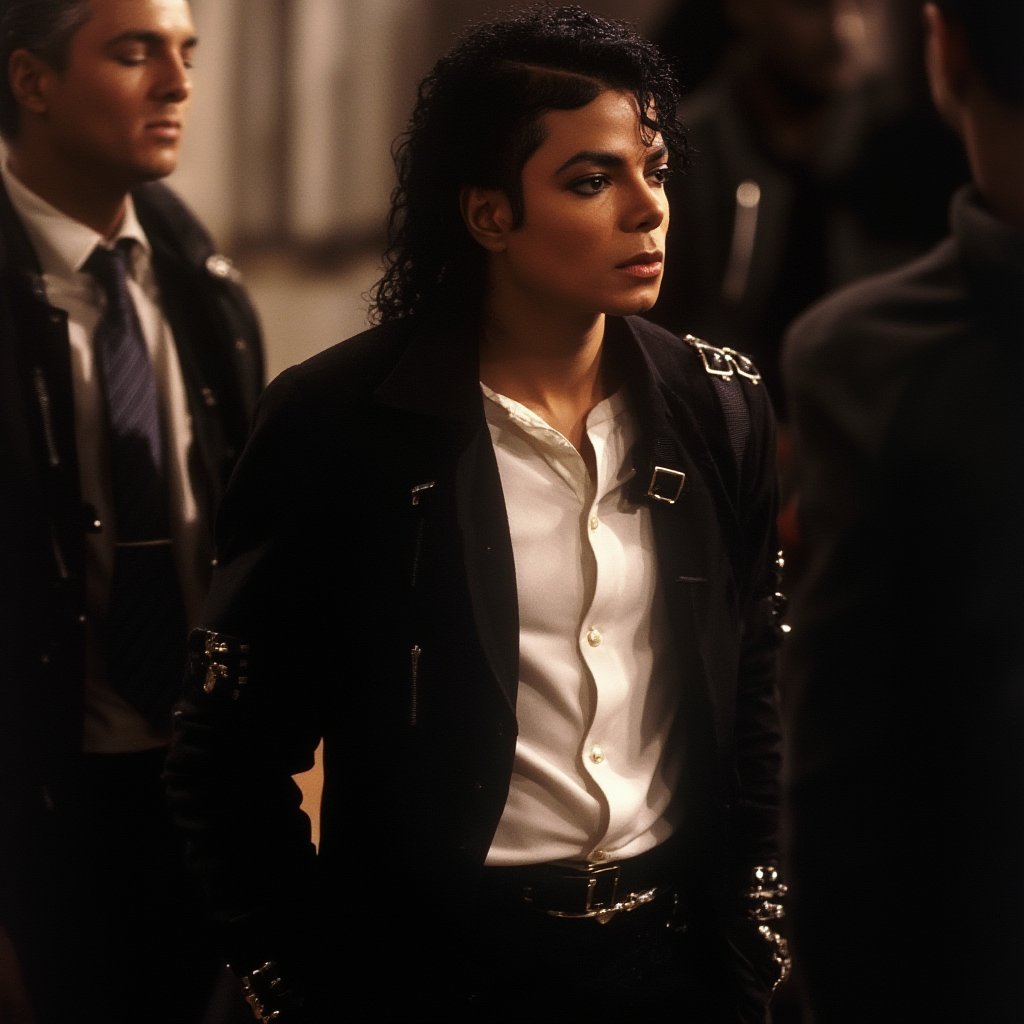 Michael Jackson wearing a tuxedo 