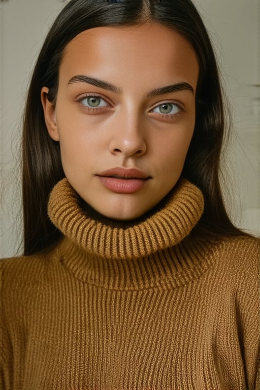 RAW photo, (high detailed skin:1.2), 8k UHD, DSLR, soft lighting, high quality, film grain, Fujifilm XT3, RAW candid cinema, 16mm, color graded portra 400 film, remarkable color, ultra realistic, remarkable detailed pupils, shot with cinematic camera,turtleneck sweater,Louisa,