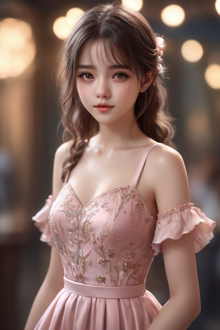 1girl, dress, blush, lovely eyes, masterpiece, best quality, high quality, extremely detailed 8k CG unit wallpaper, award-winning photography, Bokeh, depth of field, HDR, chromatic aberration, photorealistic, extremely detailed, trend in artstation, trend in CGsociety, intricate, High detail, dramatic, 