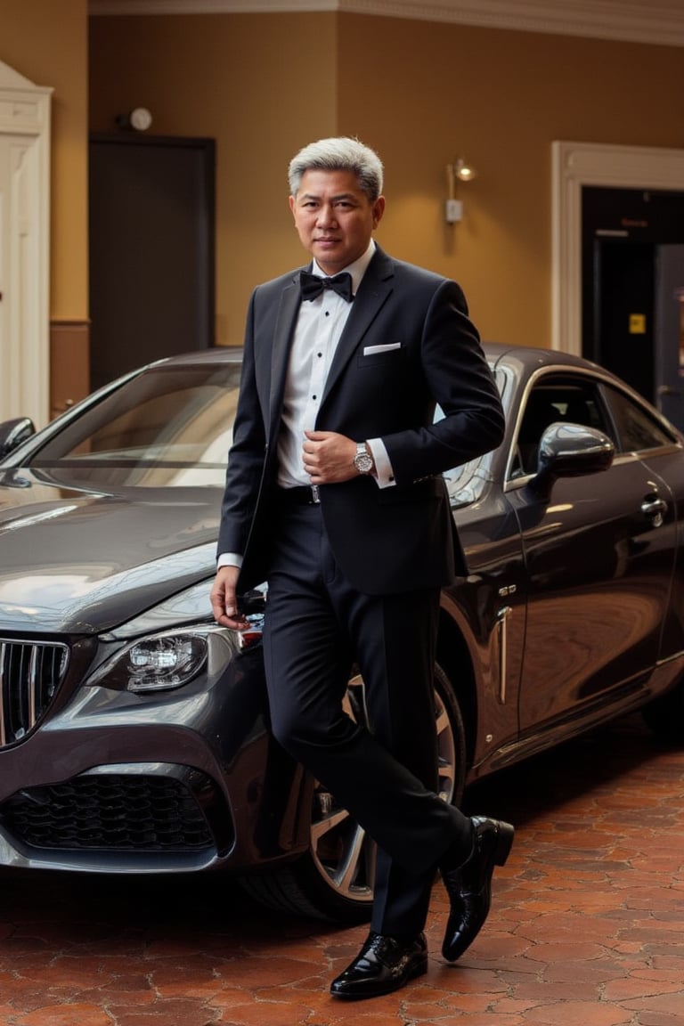 Prompt: Here’s an image of a wealthy and affluent man standing beside a luxury car in an opulent setting. I hope it matches what you’re looking for! If you’d like any adjustments or additional details, feel free to let me know! 85mm f/1.2, Negative prompt: EasyNegative, Steps: 20, Sampler: Euler a, KSampler: euler_ancestral, Schedule: normal, CFG scale: 7, Guidance: 3.5, Seed: 1642632637, Size: 512x768, VAE: Automatic, Denoising strength: 0, Clip skip: 2, Model: flux1-dev-fp8 (1), LoRA: 5c3879cd-899e-4dc1-a38f-ddaa3a90ee36.TA_trained:1.00
 .Lens: 85mm f/1.8, f/4.0, ISO 100, 1/500 sec,Extremely Realistic