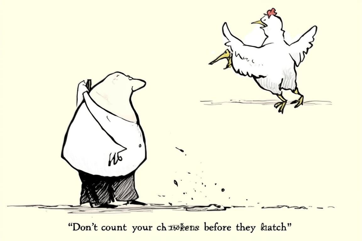 Dont count your chickens before they hatch  ,cartoon1