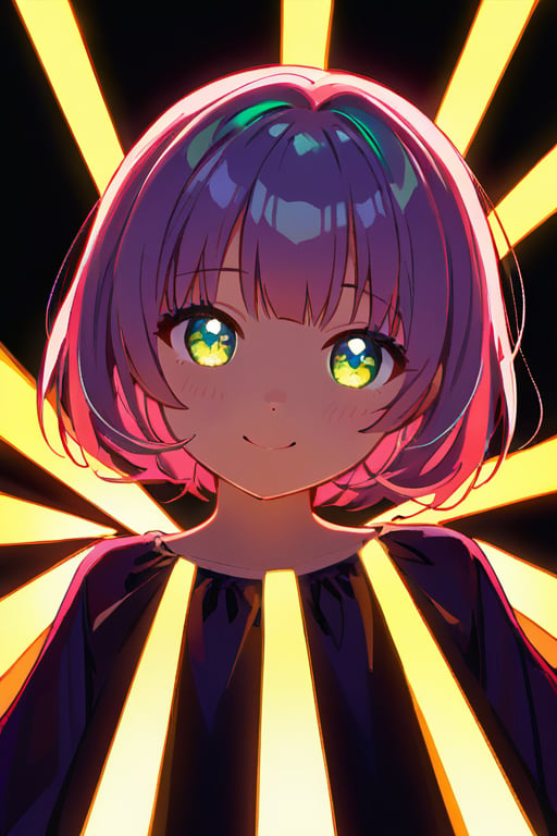 a (cute girl:1.1) outlined in lighting, brilliantly lit and expertly coloured. colourful. HD finished work. Intricately detailed work of art. glow of neon, glow of UV, (lightning effects in background:0.1)