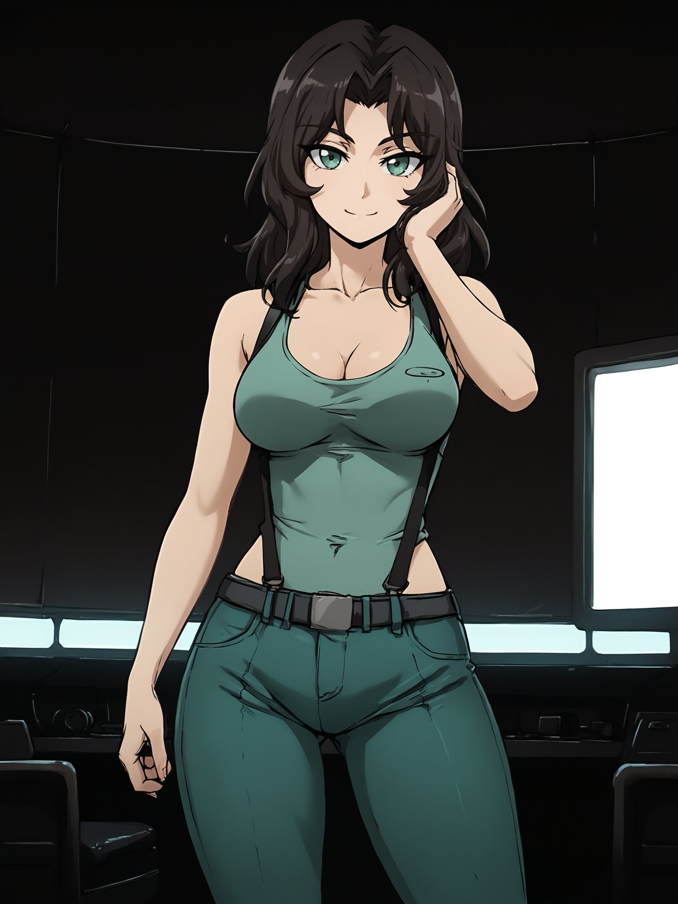 1girl, standing, looking at viewer, (score 9 up, score 8 up, highest score, highest quality), <lora:[Girls Und Panzer] El Character PonyXL:1>,el_gup,