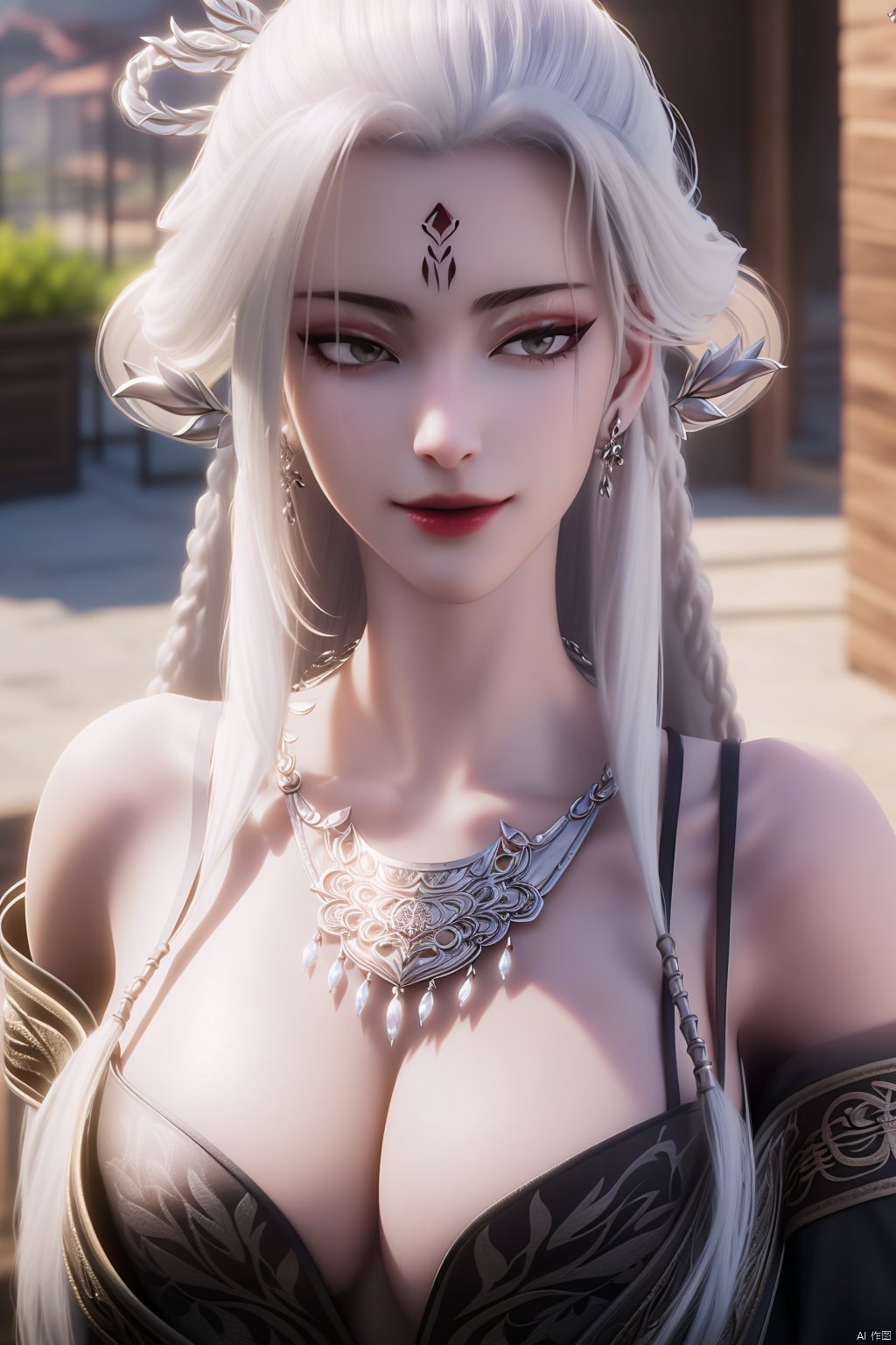  (8k, RAW photo, best quality, masterpiece:1.2), (realistic, photorealistic:1.3), ultra-detailed, extremely detailed cg 8k wallpaper, (crystalstexture skin:1.2), extremely delicate and beautiful,1girl,long hair,hair ornament,jewelry, breasts, looking at viewer,chinese clothes,dress,