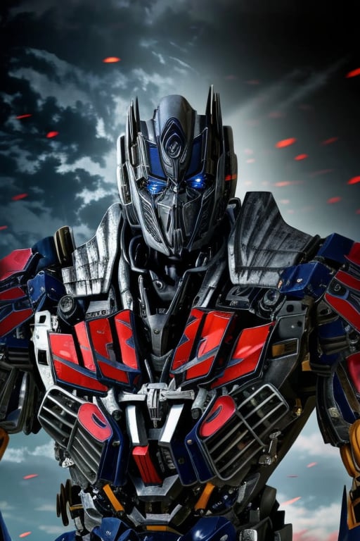 Transformers, Solo,  looking at viewer,  red eyes,  1boy, no human,  monochrome,  glowing eyes,  Black background,  glowing eyes,  science fiction,  super robot,  , photorealistic,<lora:EMS-84091-EMS:1.000000>,<lora:EMS-289211-EMS:1.000000>