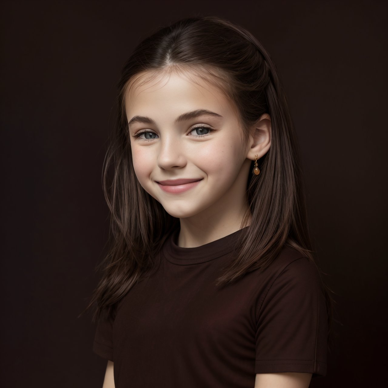 (masterpiece:1.3), best quality, profile of smiling (AIDA_LoRA_arusso:1.14) <lora:AIDA_LoRA_arusso:0.72> in a red shirt posing in front of (deep brown background:1.5), little girl, pretty face, naughty, funny, happy, playful, intimate, cinematic, studio photo, studio photo, kkw-ph1, hdr, f1.6, getty images, (colorful:1.1)