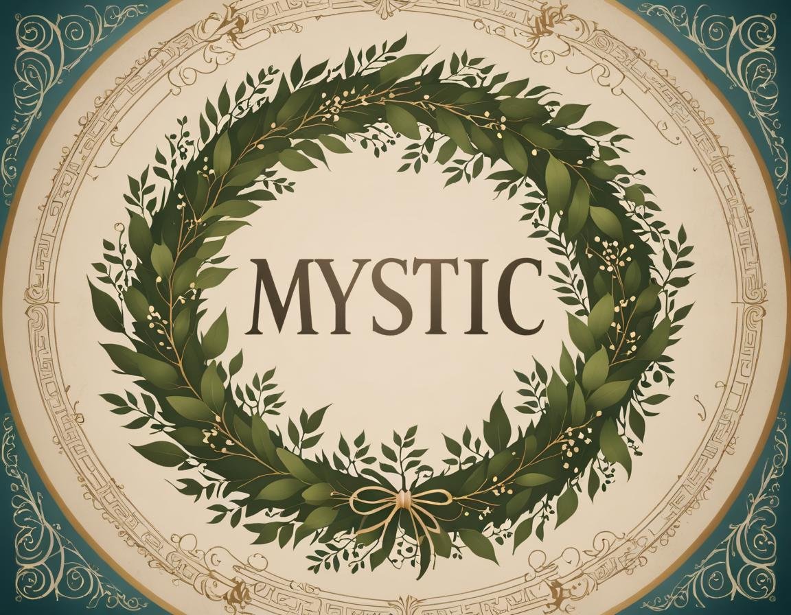 A wreath symbol surrounding the word Mystic.