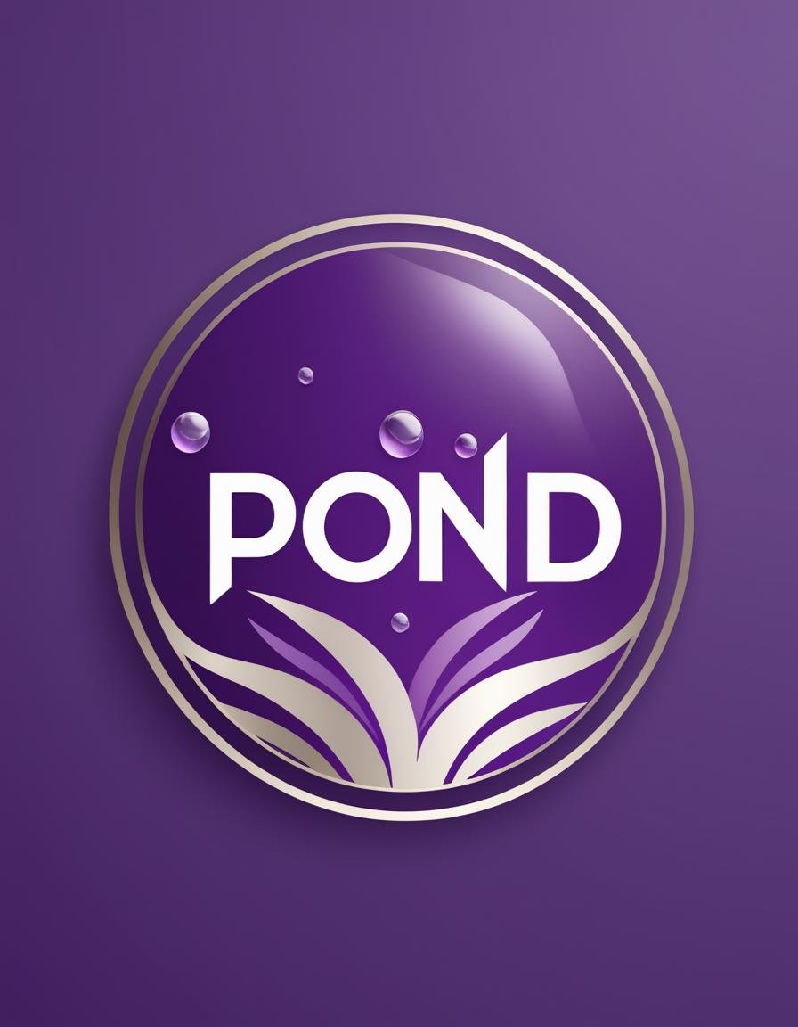 Pond logo, Amethyst sheer background
