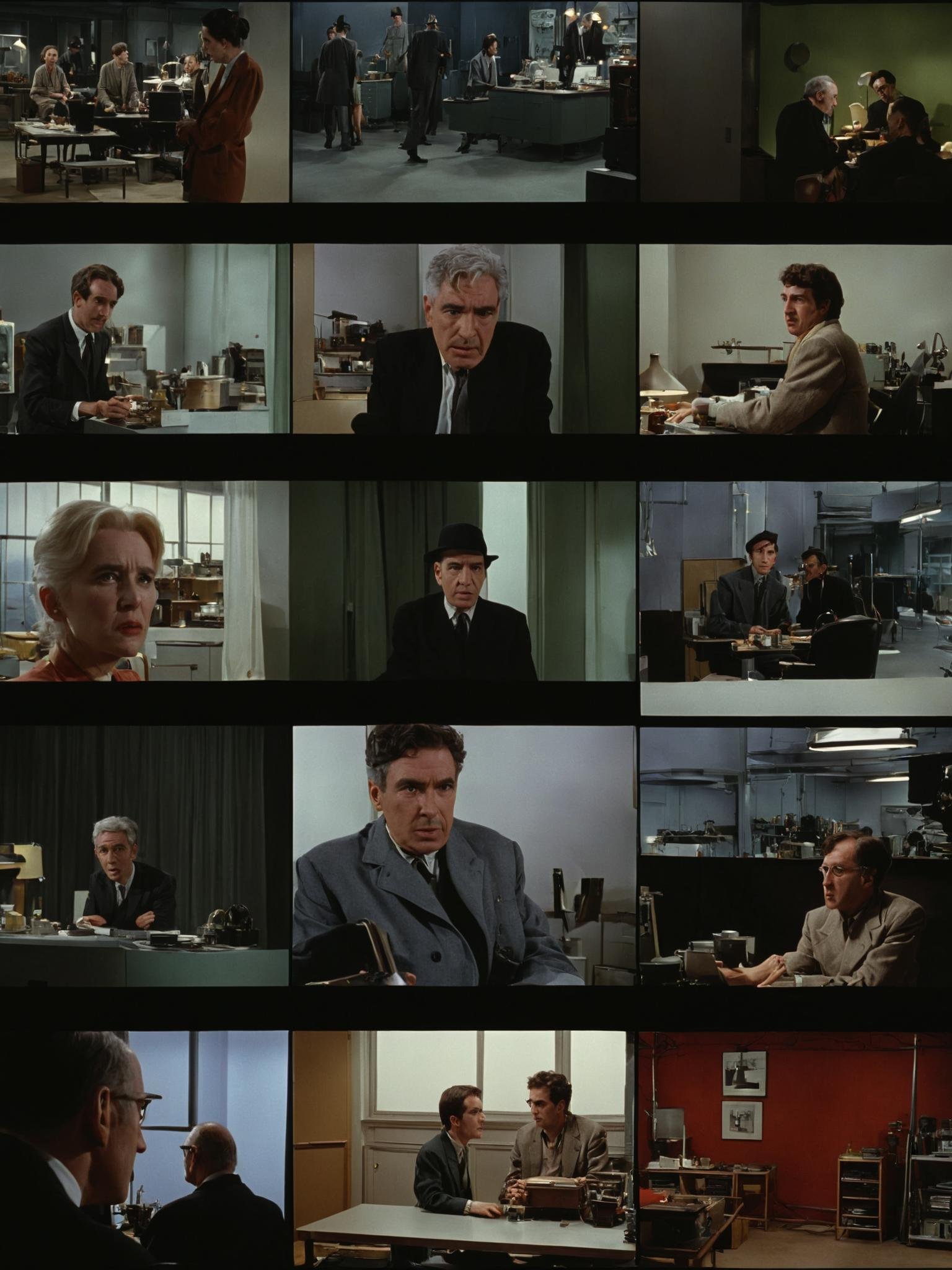 movie screen cap of a Workplace Comedy    movie , cinematic , Ingmar Bergman, Christopher Doyle , <lora:Movie_aesthetic_XL:1>