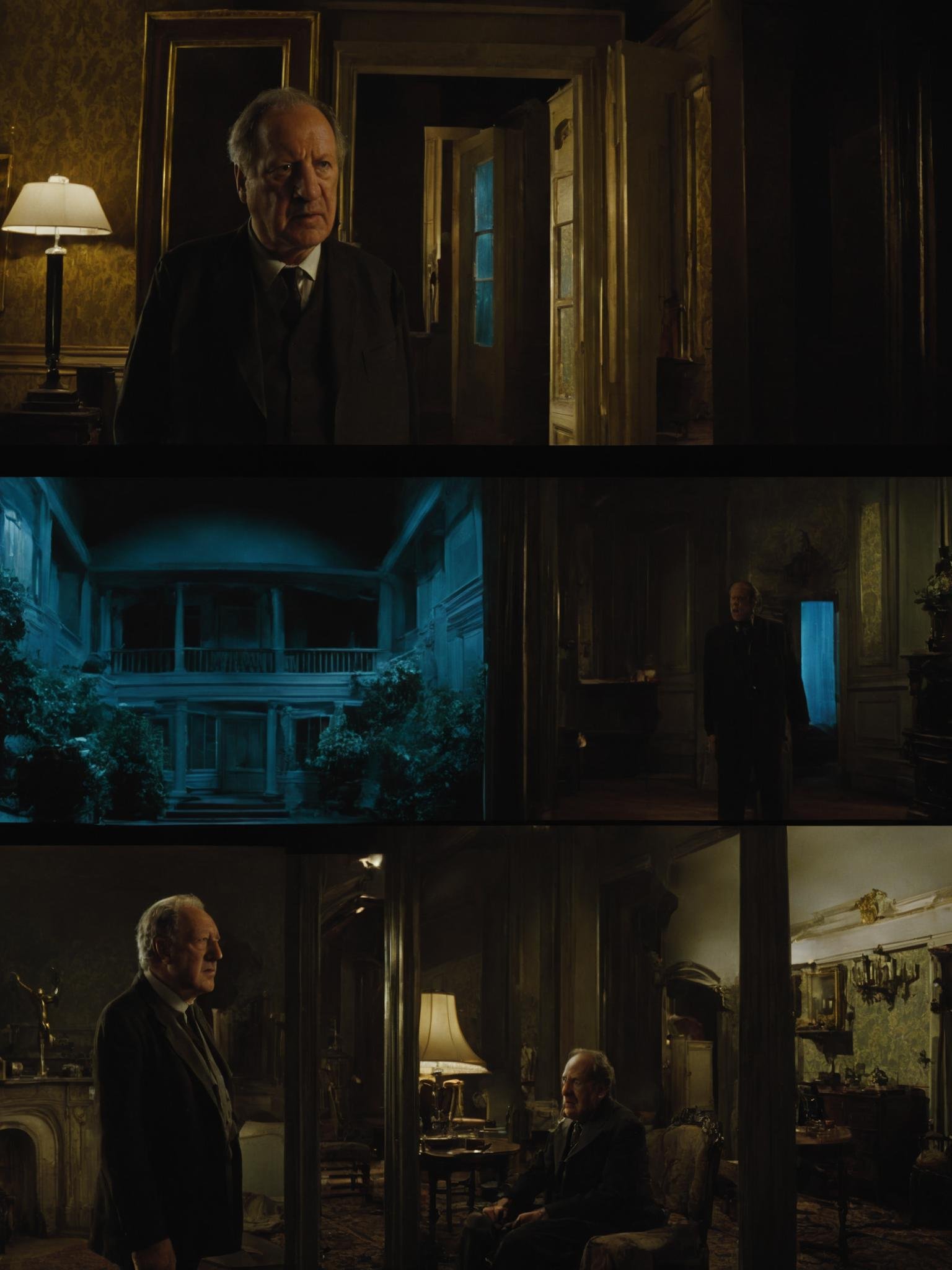 movie screen cap of a Haunted House Film    movie , cinematic , Werner Herzog, Greig Fraser , <lora:Movie_aesthetic_XL:1>