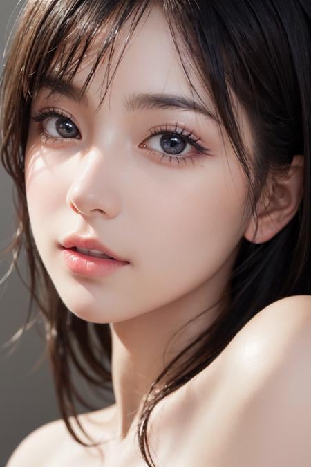 1girl, (close up:1.2), oblique angle, canted angle, (best quality, masterpiece, illustration, photorealistic, photo-realistic), (realistic:1.4), RAW photo, ultra-detailed, CG, unity, 8k wallpaper,16k wallpaper, extremely detailed CG, extremely detailed, an extremely delicate and beautiful, extremely detailed, Amazing, finely detail, official art, High quality texture, incredibly absurdres, highres, huge filesize, highres, look at viewer, (young:1.4), (beautiful detailed Japanese girl), 18 years old girl, (glossy shiny skin, beautiful skin, fair skin, white skin, realistic_skin), ((shiny black  hair)), perfect face, detailed beautiful face, detailed light brown eyes, glossy lips,