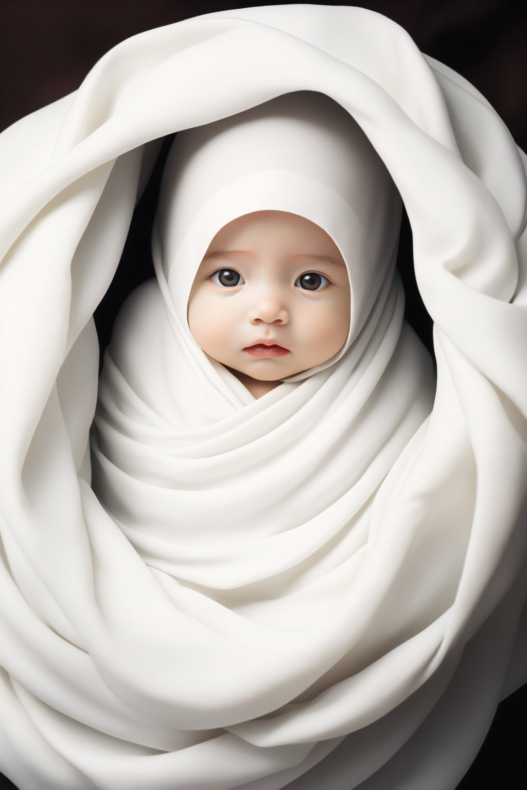 <lora:婴儿写真:0.8>,baby,swaddle,white,