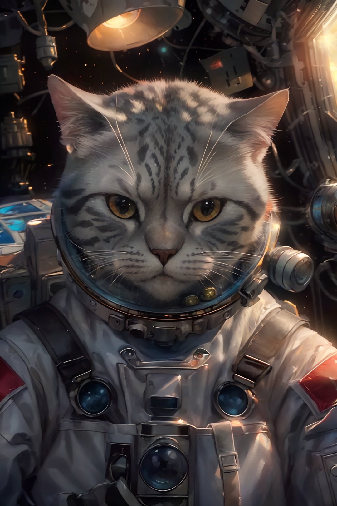 ((best quality)),((masterpiece)),(detailed),(realistic:1.4),ultra high res,Highly detailed,(raw photo:1.2),(photorealistic:1.4),Exceptional detail,dramatic lighting,highres,8k,absurdres,1cat,meloncat,((space helmet)),astronaut,flying cat,universe,aliens,alien space ship,spaceship light on cat,hand POV,earth,animal focus,animal,no humans,realistic,looking at viewer,