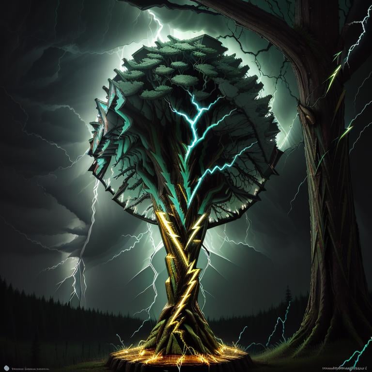 LightningPunkAI forest, detailed, intricate <lora:LightningPunkAI-000009:.8>