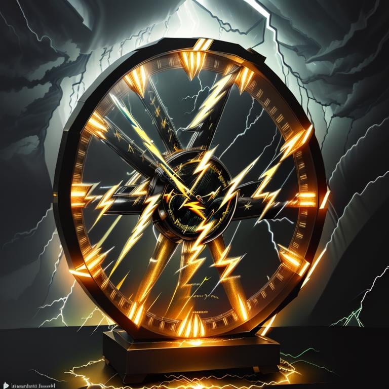 LightningPunkAI clock, detailed, intricate <lora:LightningPunkAI-000009:.8>