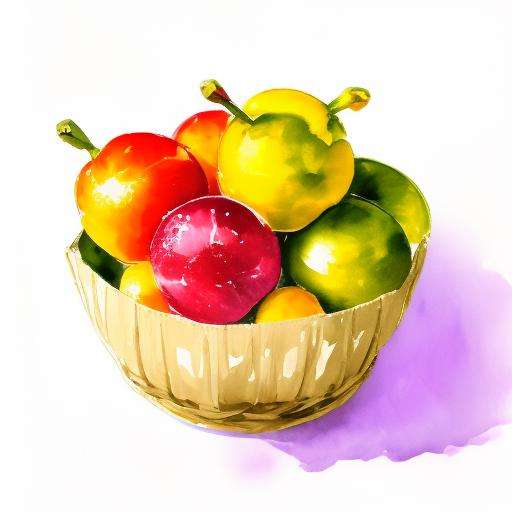 a fruit basket<lora:watercolo_candidate_0.4:1>
