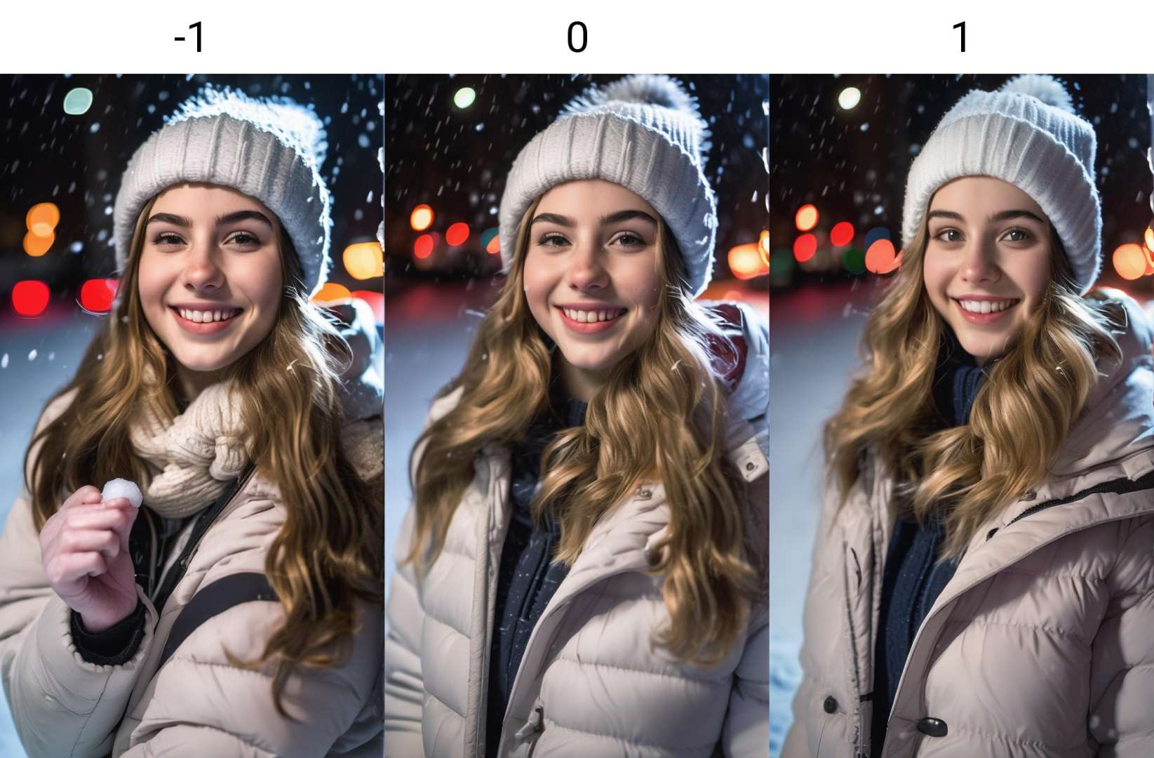 <lora:neg4all_xl_bdsqlsz_V5:-1>RAW photo, award winning portrait of 20yo american girl, beautiful, big smile, black eyes, throwing snowball behind a car, winter, snow in the street, winter coat and hat, dark blonde hair, outside, central park at night, (high detailed skin:1.2),8k uhd,dslr,soft lighting,high quality,film grain,Fujifilm XT3