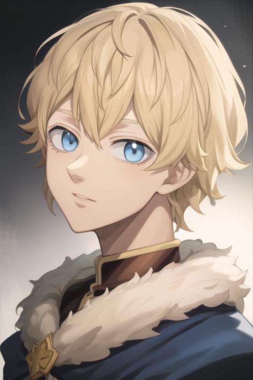 masterpiece, best quality, high quality, 1boy, solo, male focus, looking at viewer, upper body, <lora:lemiel_silvamillion_clover:0.78>, lemiel_silvamillion_clover, blue eyes, blonde hair,