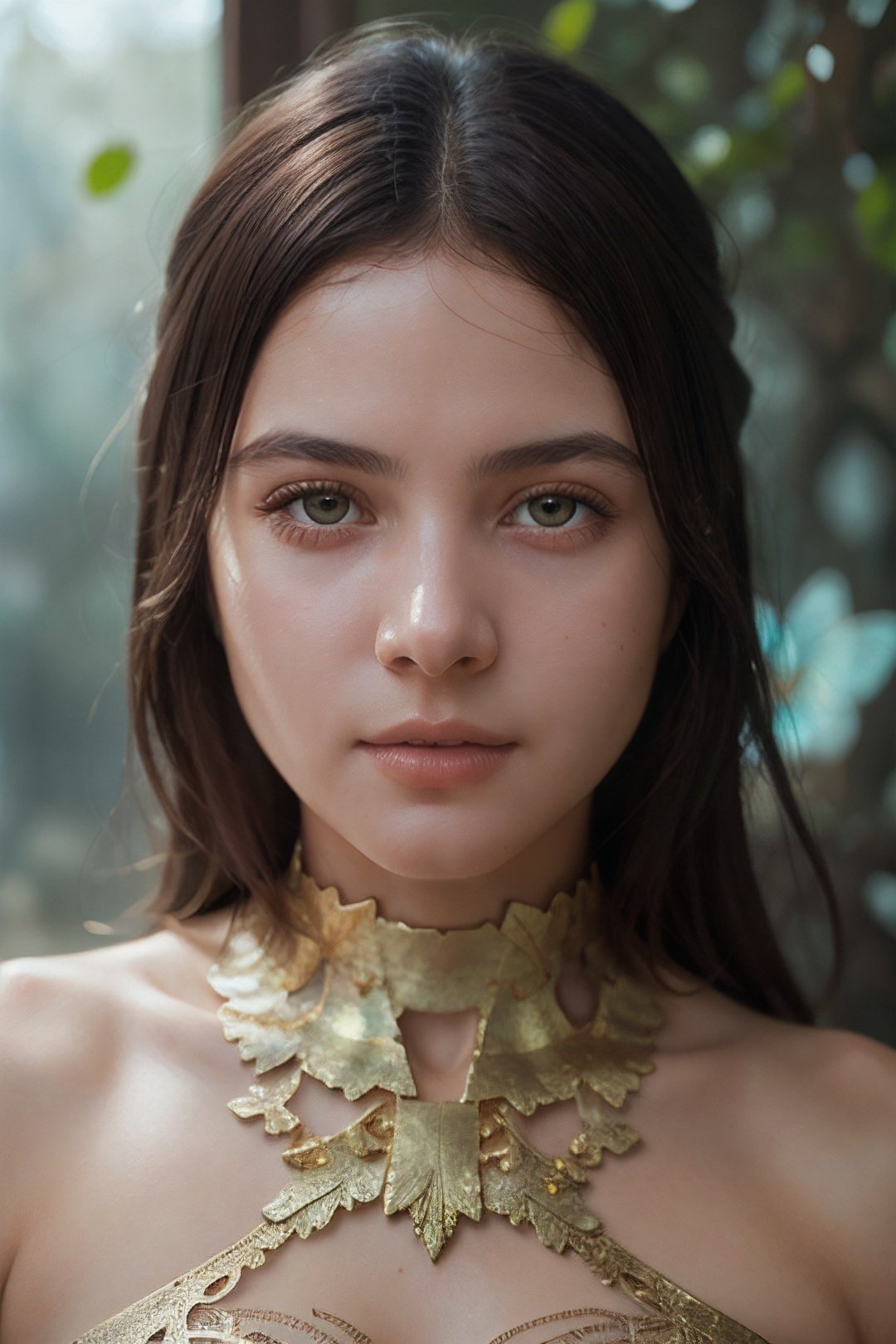8k portrait of beautiful cyborg with brown hair, intricate, elegant, highly detailed, majestic, digital photography, art by artgerm and ruan jia and greg rutkowski surreal painting gold butterfly filigree, broken glass, (masterpiece, sidelighting, finely detailed beautiful eyes: 1.2), hdr,,    <lora:bul4n_v6:0.8>