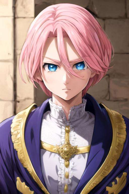 masterpiece, best quality, high quality, 1boy, solo, male focus, looking at viewer, upper body, , <lora:gilthunder_nanatsu_no_taizai:0.70>, gilthunder_nanatsu_no_taizai, pink hair, blue eyes, ,