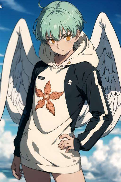 masterpiece, best quality, high quality, 1boy, solo, male focus, looking at viewer, , , <lora:sariel_nanatsu_no_taizai:0.72>, sariel_nanatsu_no_taizai, , , hood, jacket