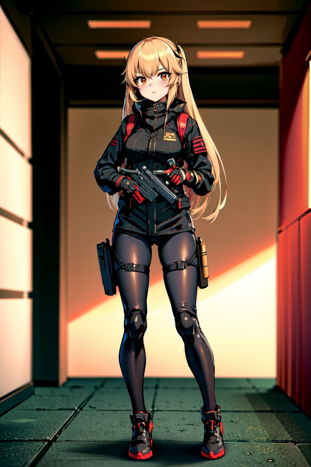 anime girl with a gun and backpack, m4 sopmod ii girls frontline, girls frontline, infantry girl, girls frontline style, soldier girl, mechanized soldier girl, cushart kenz, full body! shooting, girls frontline cg, of a sniper girl at war, military girl, with rifle, full_body!!,, 