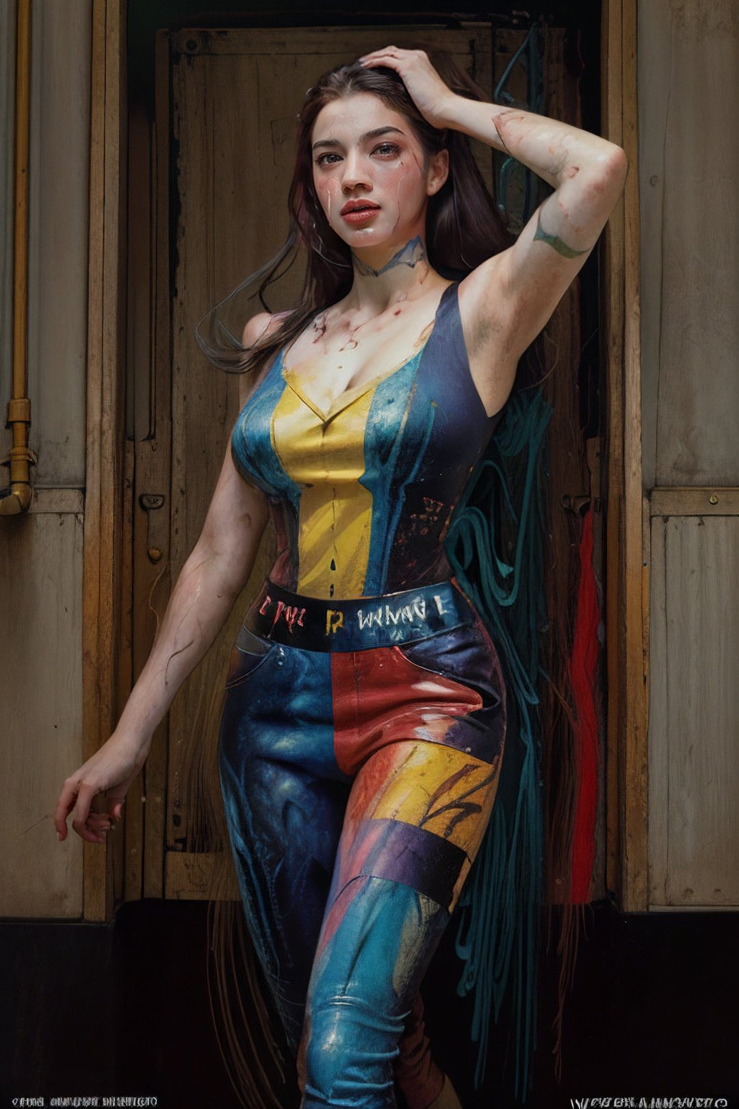 (masterpiece, top quality, best quality, official art, beautiful and aesthetic:1.2), (1girl:1.4), extreme detailed,(joshua middleton comic cover art:1.1), (Action painting:1.2),(concretism:1.2),theater dance scene,(hypermaximalistic:1.5),colorful,highest detailed,,  <lora:4ngel_v1-000003:0.8>