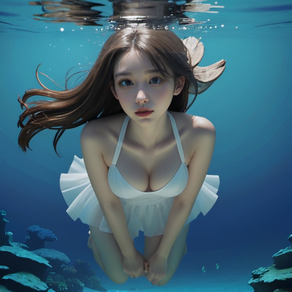 1 girl, underwater,full body, nice hands, nice face