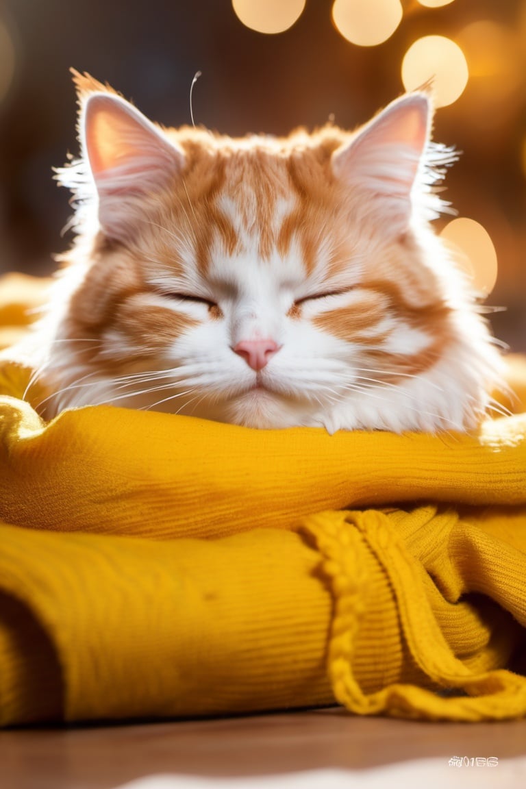 Chubby Ginger cats sleeping on small small 
 convenient store check-out cashier,  captured with Sony A7S III high resolution digital camera, global illumination, dof, bloom, bokeh