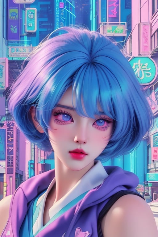 2023 style attractive and glowing super detailed lofi pastel girl with a cat, very detailed and well designed expressive eyes, old anime, lofi vaporwave anime city landscape, synthwave, futuristic vibes, vaporwave colour, anime, old style, 1990 style, simple --niji,3DMM,weiboZH, <lora:EMS-7546-EMS:0.8>