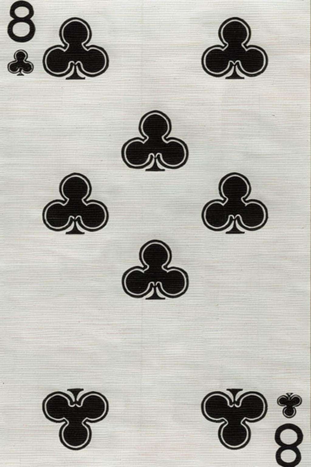 a playing card, (( 8_of_clubs  ))