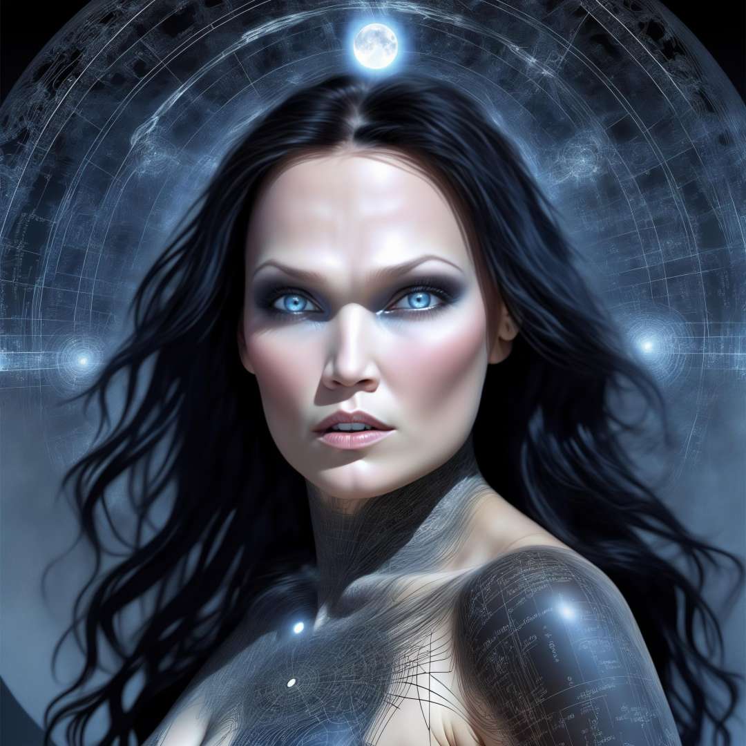 TarjaTurunenQuiron woman, big breasts,abs, eye focus,close up,dress,sharp focus,(detailed eyes:0.8),remarkable detailed pupils,(highest quality),(best shadow),intricate details,x-ray image, dripping with glitched pixels and equations. ((circuits)) engraved in skin. wavy hair. ((mathematics)). ADDCOMM (ghostly grey). eerie moonlight. moon. occult symbology. astral projections.<lora:SDXL1.0_quiron_TarjaTurunen_v2p_Lora:1>