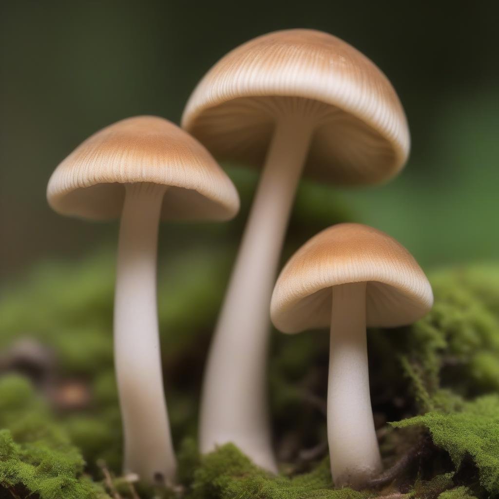 Green Dainty Shell-shaped Grooved mushroom, Twisted, Netted, Mutualistic Relationship, Abyssal Zone, Epigeous,   Cortina,,Cap Surface Velvety Pileus, Cream Flaring and Flexuous Base,  
