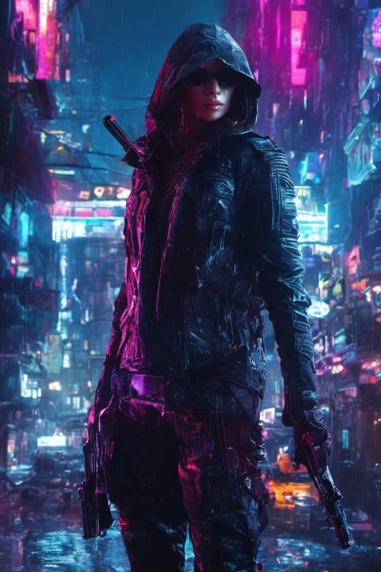 Neon,assassin  in cyber city 
