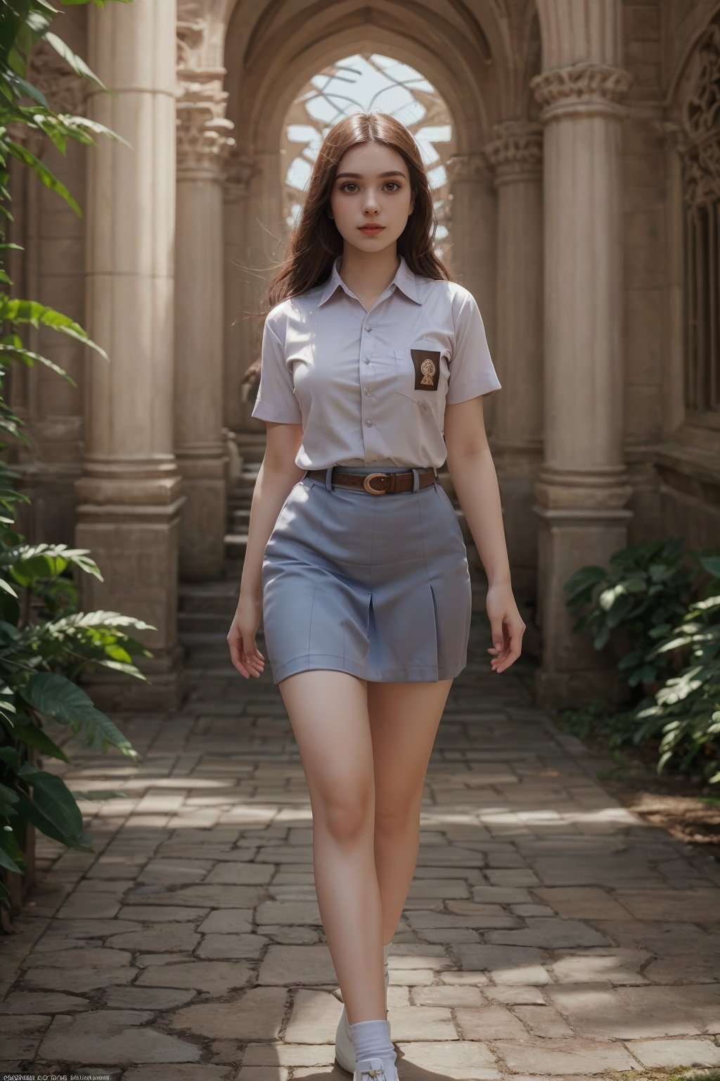 Hyperrealistic art cinematic photo ethereal fantasy concept art of sm4c3w3k, white clothes,full body  photo of the most beautiful bukub woman in the world wearing the sm4c3w3k, collared shirt,short sleeves, grey skirt, pocket,beautiful face,detail face,<lora:sm4c3w3k-05:0.8>  . magnificent, celestial, ethereal, painterly, epic, majestic, magical, fantasy art, cover art, dreamy . 35mm photograph, film, bokeh, professional, 4k, highly detailed . Extremely high-resolution details, photographic, realism pushed to extreme, fine texture, incredibly lifelike