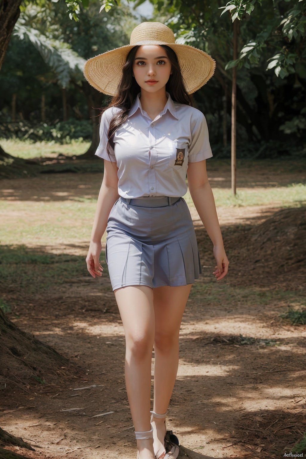 cinematic photo ethereal fantasy concept art of sm4c3w3k, white clothes,full body  photo of the most beautiful bukub woman in the world wearing the sm4c3w3k, collared shirt,short sleeves, grey skirt, pocket,beautiful face,detail face,<lora:sm4c3w3k-05:0.8>  . magnificent, celestial, ethereal, painterly, epic, majestic, magical, fantasy art, cover art, dreamy . 35mm photograph, film, bokeh, professional, 4k, highly detailed