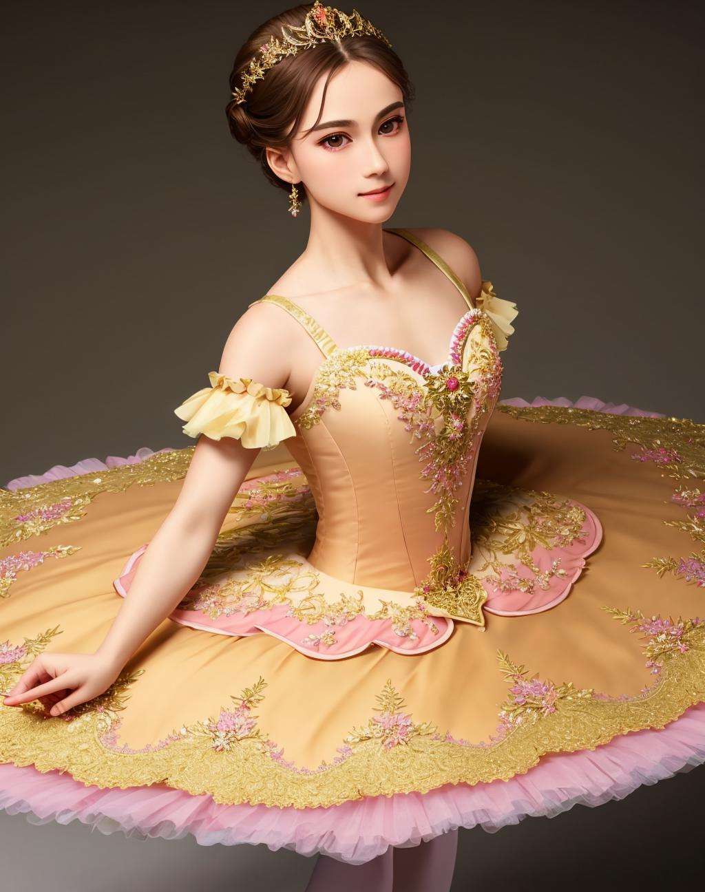 Masterpiece, absurdres,HDR ,highly detailed eyes and face, Primaballerina_tutu,  a woman in a ballgown is posing for a picture ,wearing a Primaballerina_tutu, wearing a ballgown, <lora:ballgownBallerina:1>